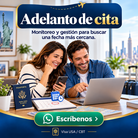 Adelanto de Cita para Visa Americana B1/B2 🇺🇸 Costa Brasil Turismo