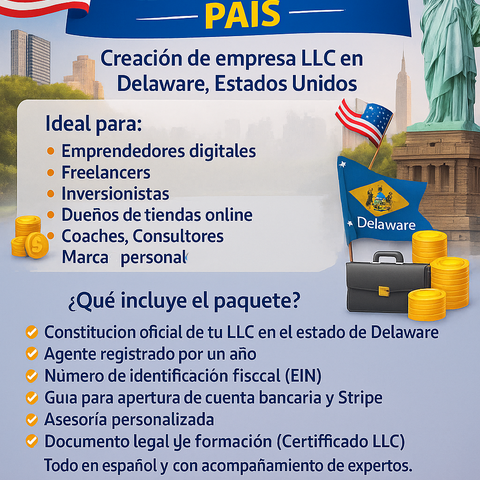 Creación de empresa LLC en Estados Unidos (Delaware) Costa Brasil Turismo