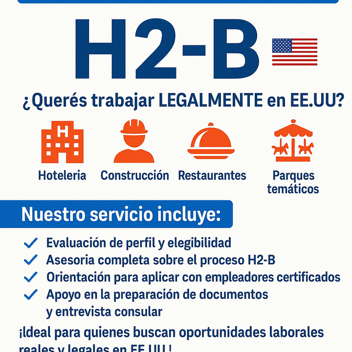 Asesoría Visa de Trabajo H2-B Costa Brasil Turismo